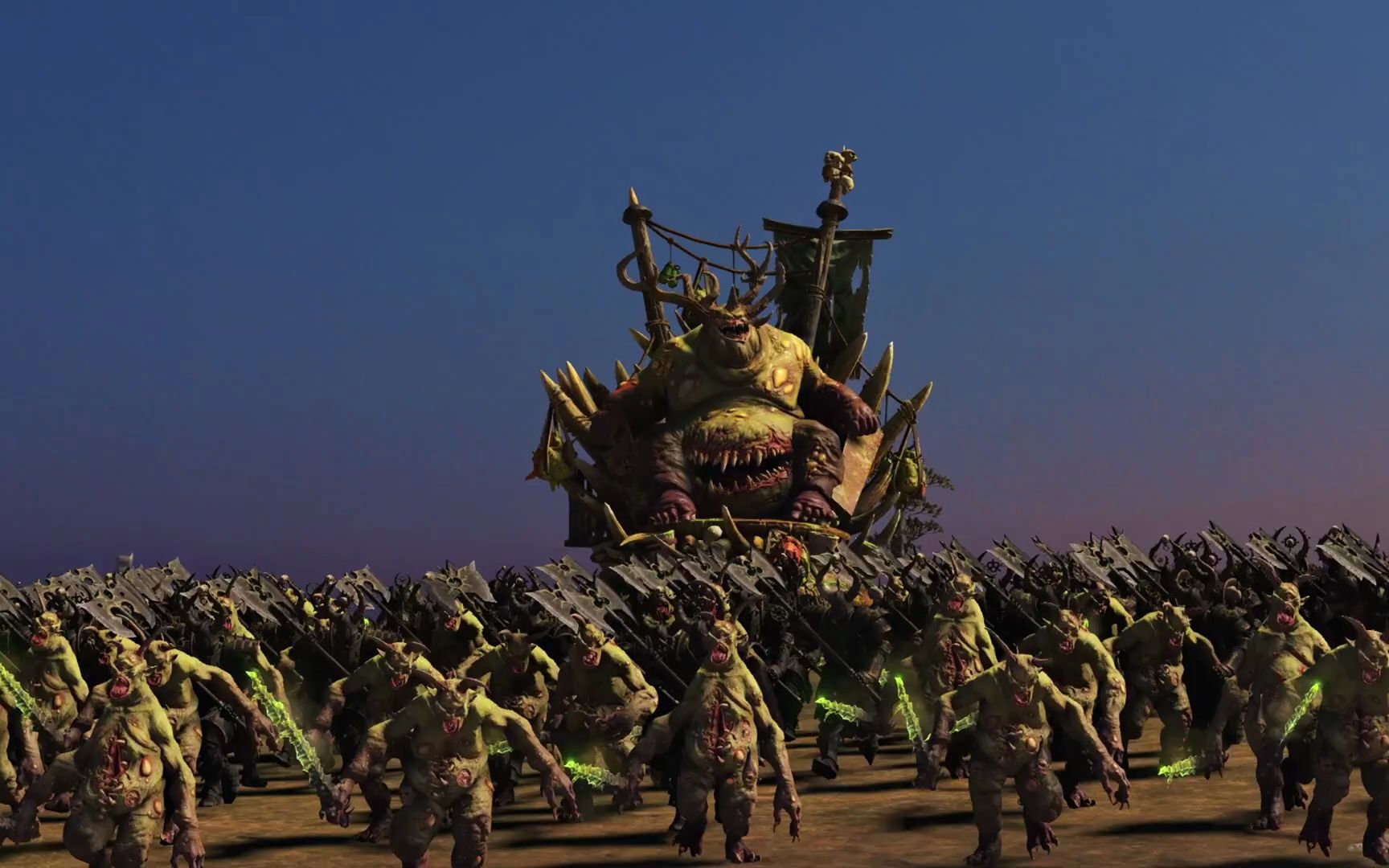 战锤3全面战争电影343绿皮vs纳垢