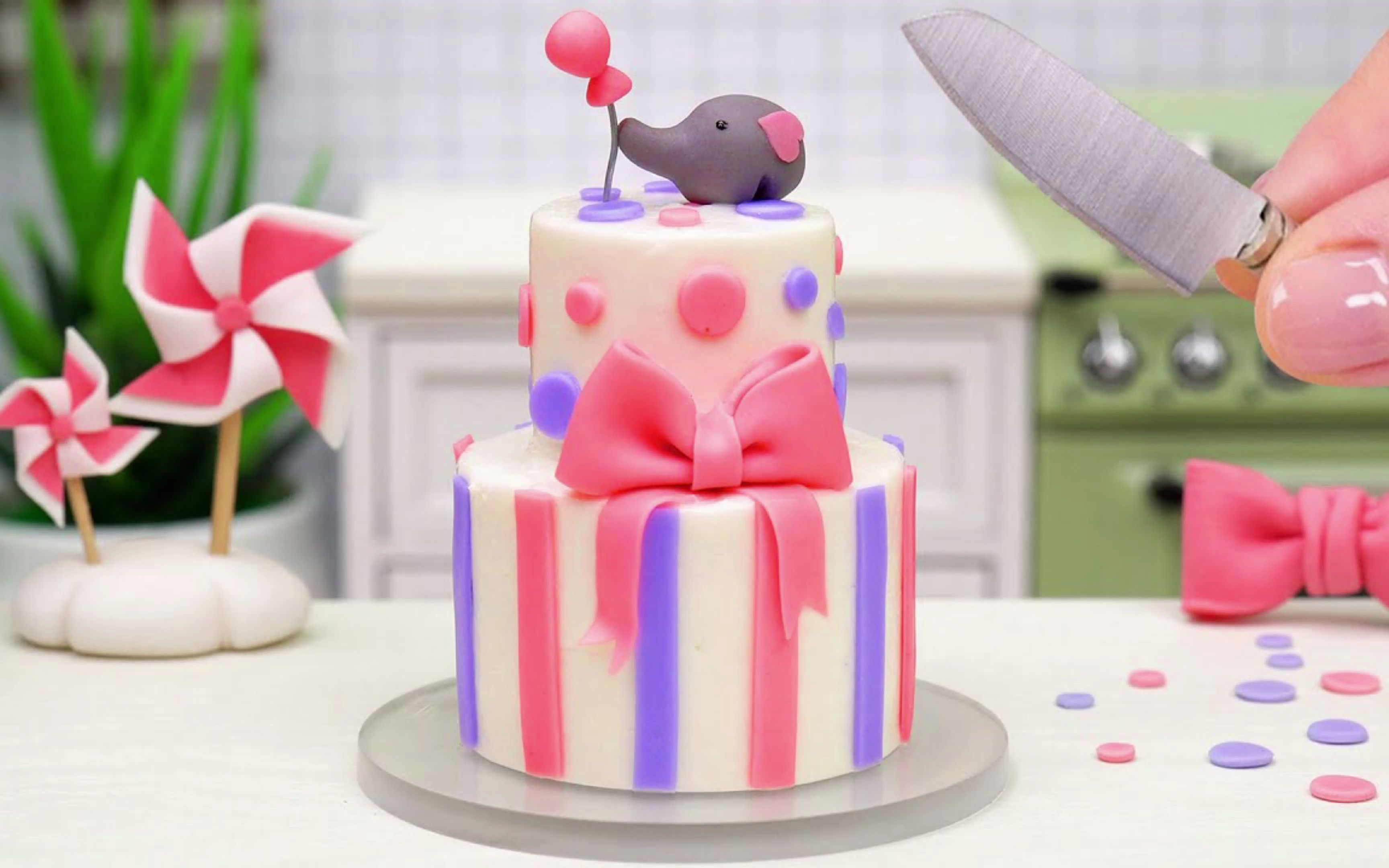 沉浸式治愈解压美食:自制双层可爱大象蛋糕