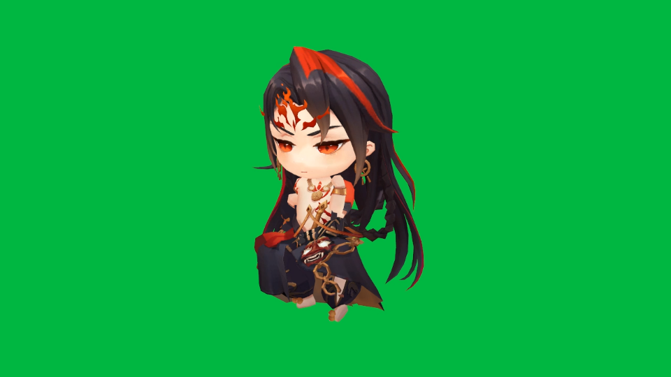 阴阳师mmd,q版帝释天柔性劝导阿修罗