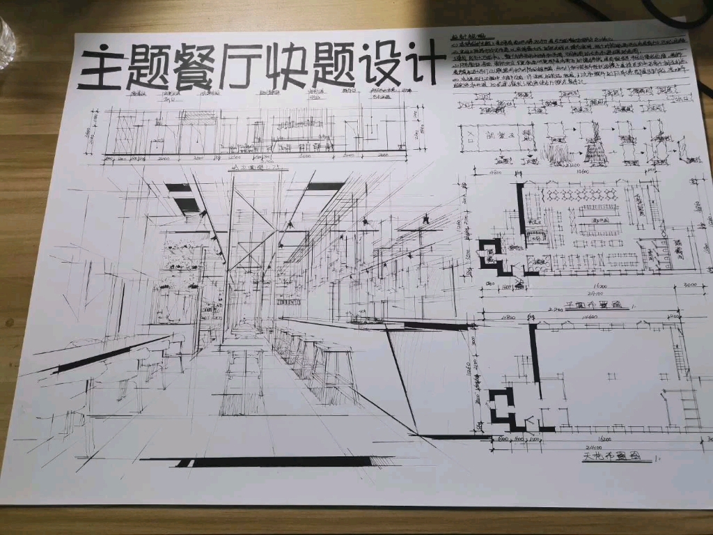 室内设计 ——主题餐厅方案设计手绘表现哔哩哔哩bilibili