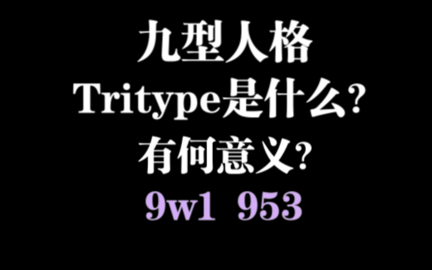 「九型人格」中的「Tritype」是什么?有何意义?9w1 953,后面三个数字是干嘛的?哔哩哔哩bilibili