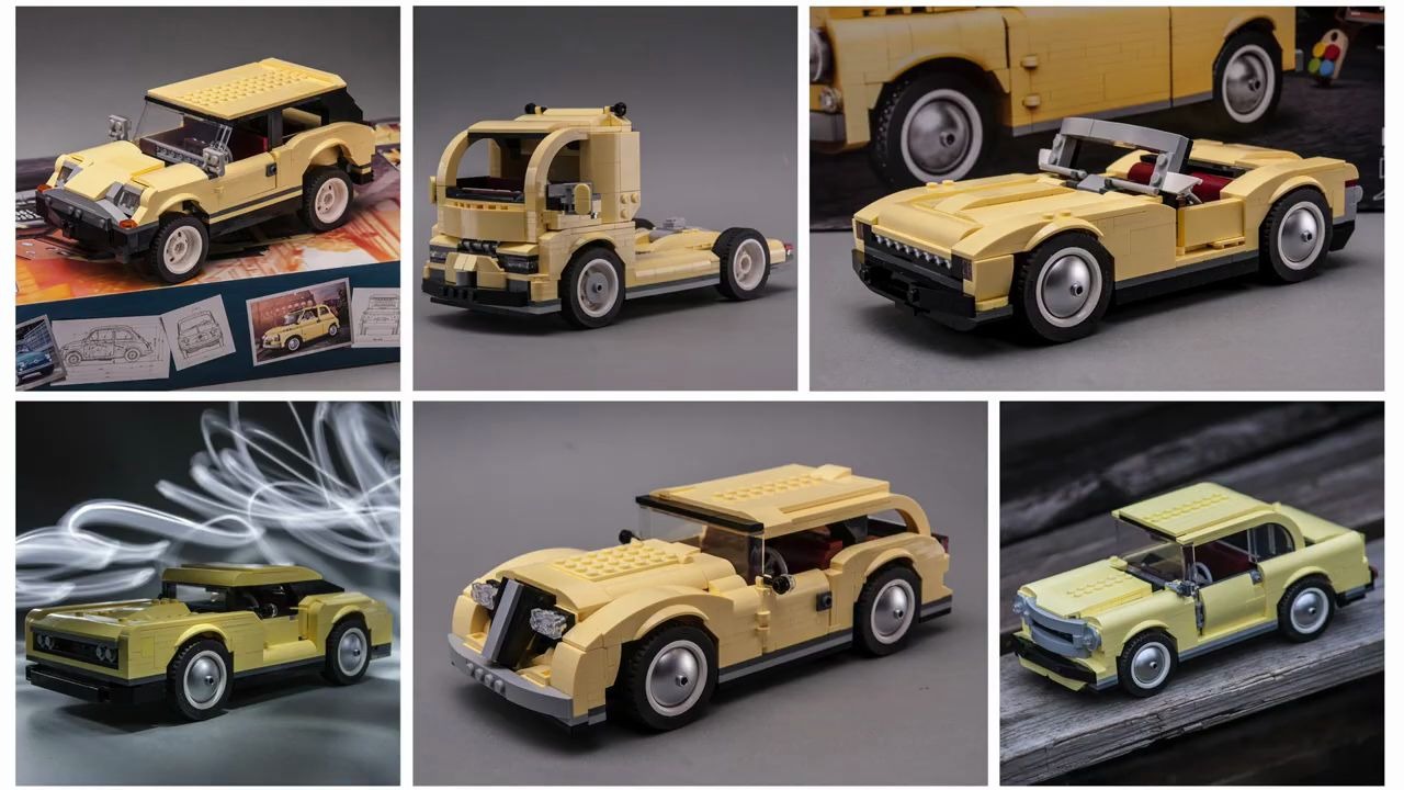 乐高moc作品 创意百变高手 10271 菲亚特 六款套内moc 作品展示