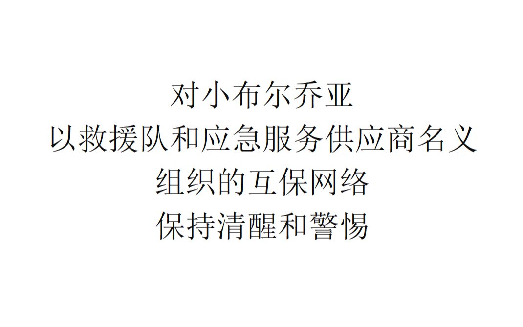 【现实观察】对小布尔乔亚以救援队和应急服务供应商名义组织的互保网络保持清醒和警惕哔哩哔哩bilibili