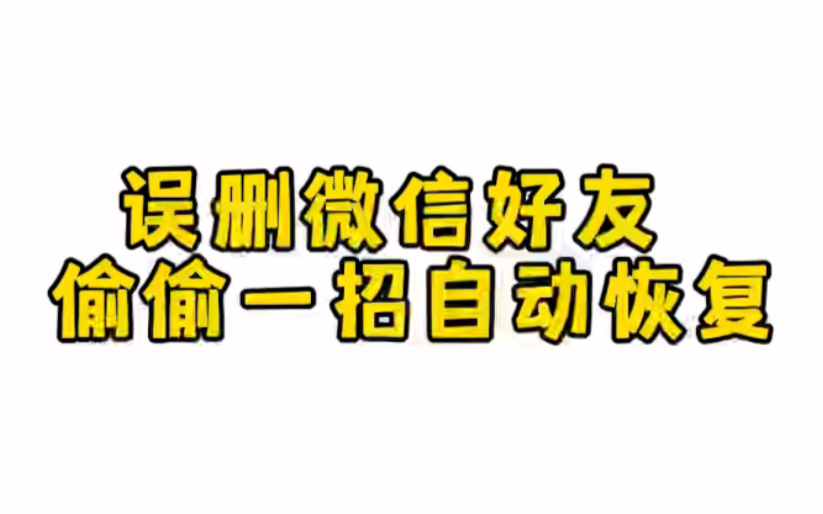 微信好友自己误删了 一招偷偷加回来 对方不会知道哔哩哔哩bilibili