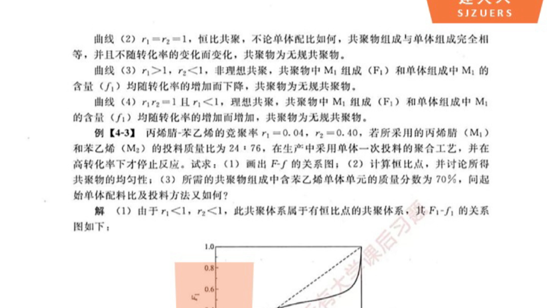 高分子化学 | 第四章 自由基共聚合:重点总结、课后习题全解,有需要的同学可以私信我哔哩哔哩bilibili