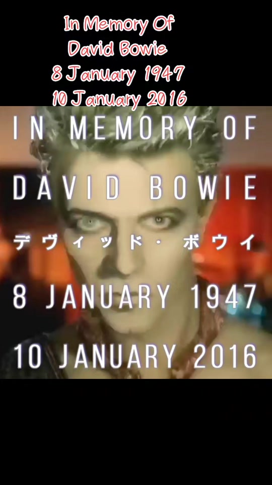 73god bless david bowie★忌日大卫 · 鲍伊born 8 january 1947