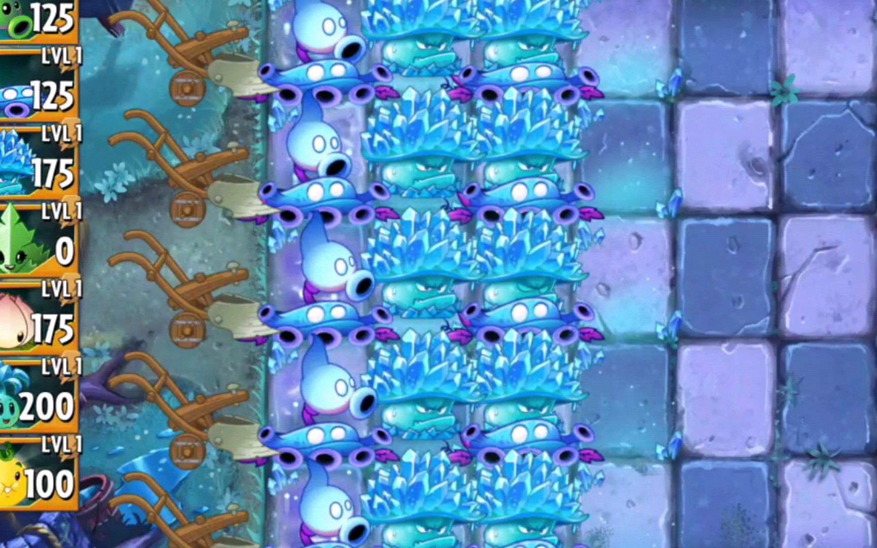 【pvz 2】黑暗无尽 寒冰菇强度测试