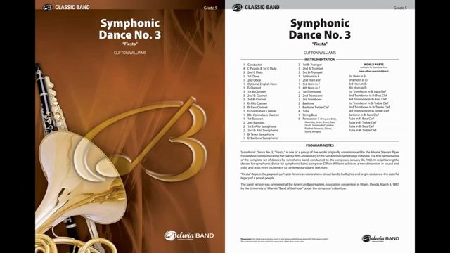 [图]【管乐团】交響舞曲第三號(嘉年華)  Symphonic Dance No. 3 ("Fiesta")  5級 / 00-BDM02032