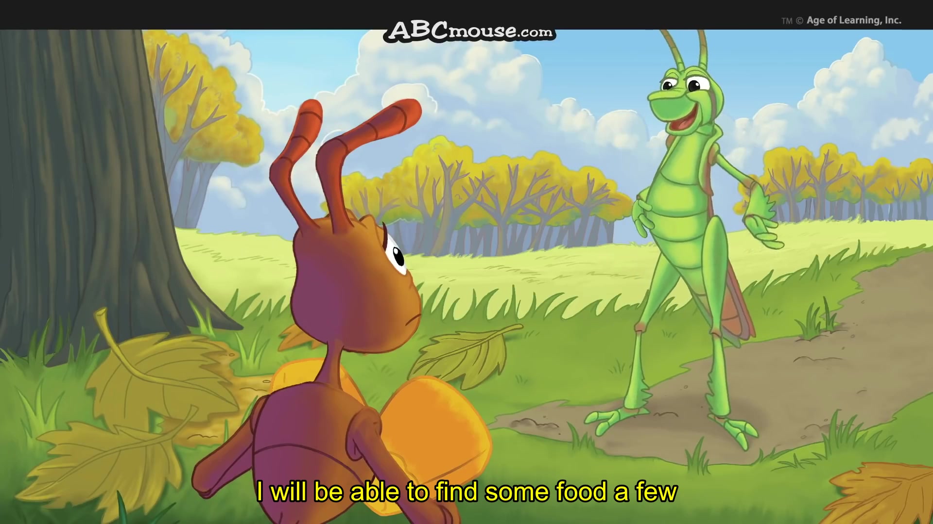 蚱蜢和蚂蚁的故事thegrasshopperandtheants来自abcmouse系列