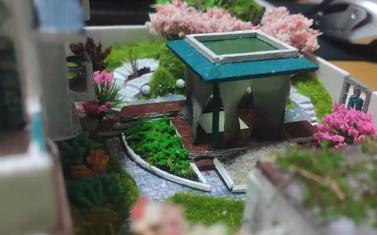 庭院迷你手工模型