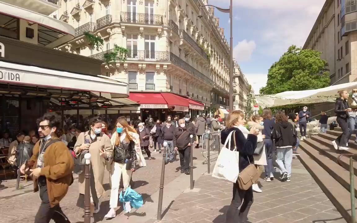 [图]漫步巴黎 - Crowded streets, terrasses and cafés - Rue Montorgue