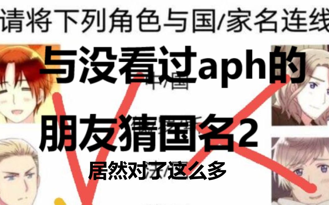 【aph黑塔利亚】与没有看过aph的朋友看图连国名!第二期!哔哩哔哩bilibili