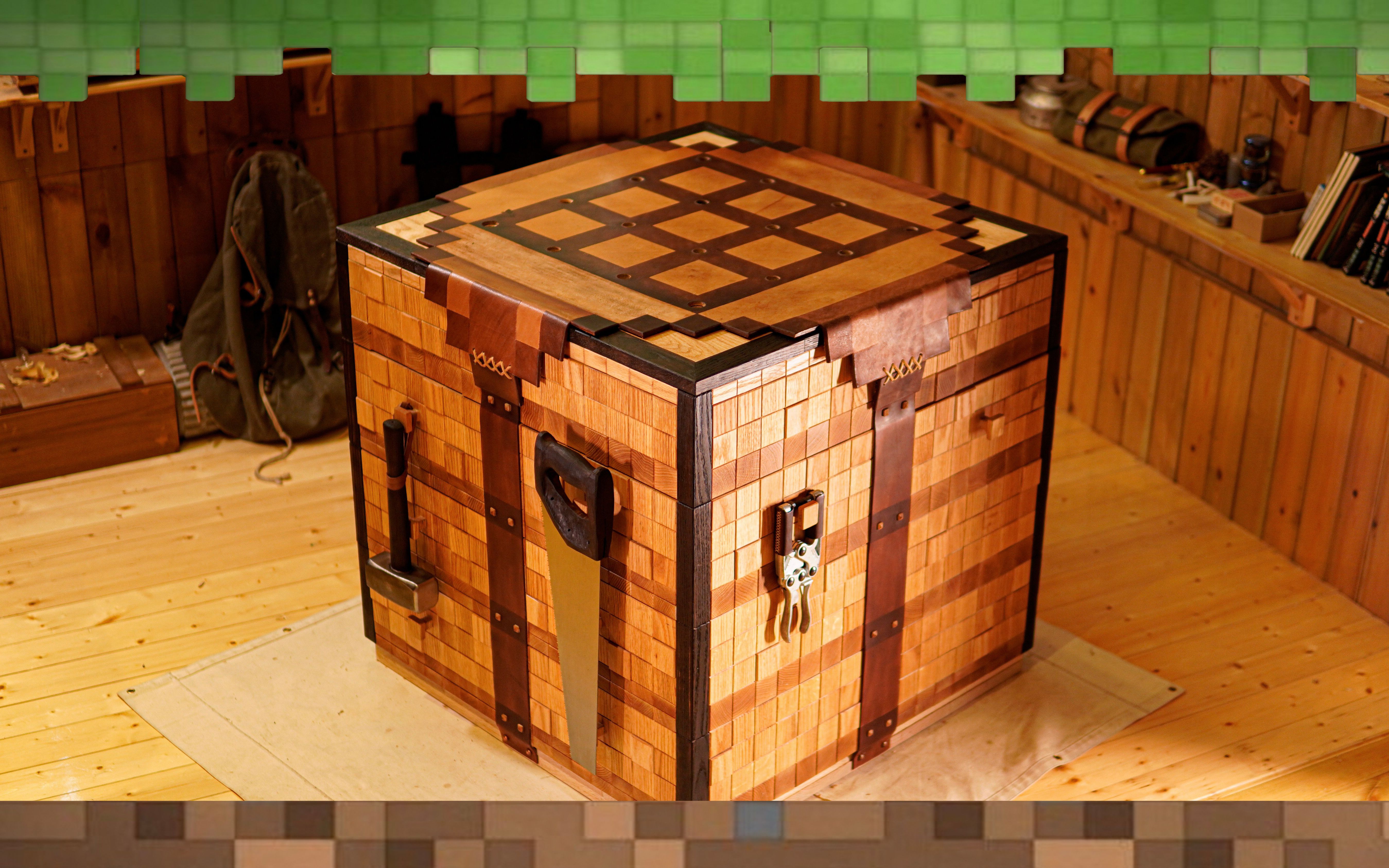 【秋山】拖更一年,我把游戏带进现实,mc工作台极致还原