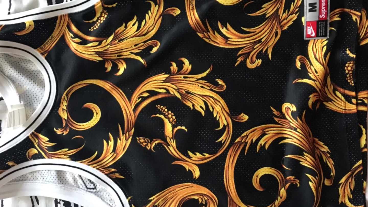 supreme稻草黑稻草背心m码