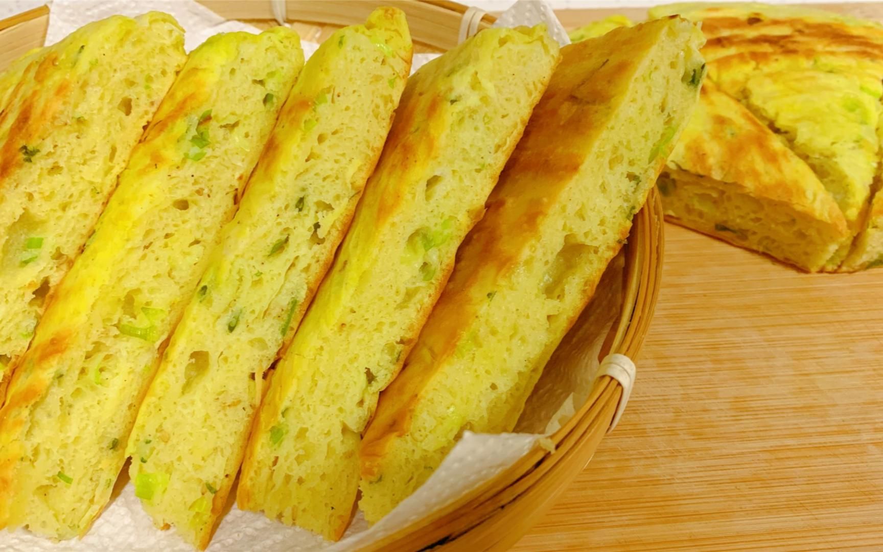 懒人发面葱花饼,十分钟上桌,早餐不用愁啦