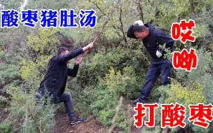 Descargar video: 农村兄弟俩打酸枣炖猪肚汤喝，弟弟说：总感觉不像男人喝的汤！