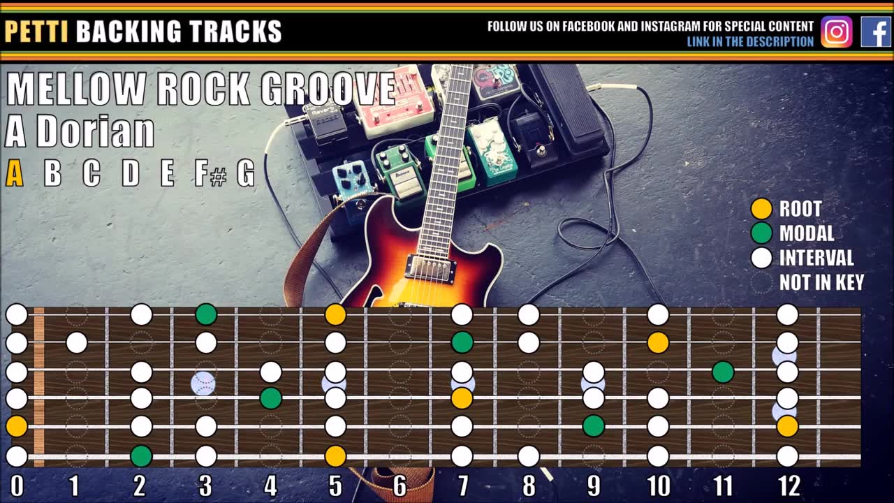 伴奏】mellow rock groove guitar backing track jam in a dorian