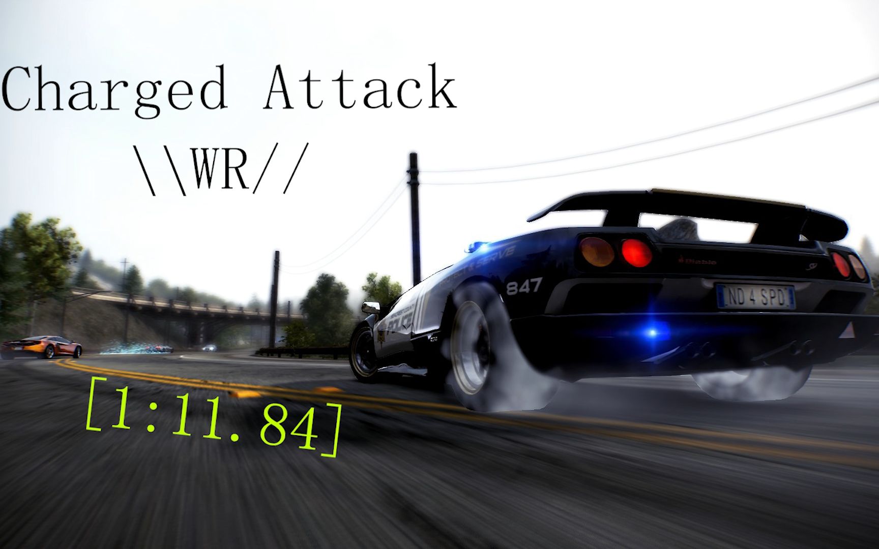 [图]极品飞车14重置版 双环梦幻热力追踪 Charged Attack 前世界纪录 1:11.84