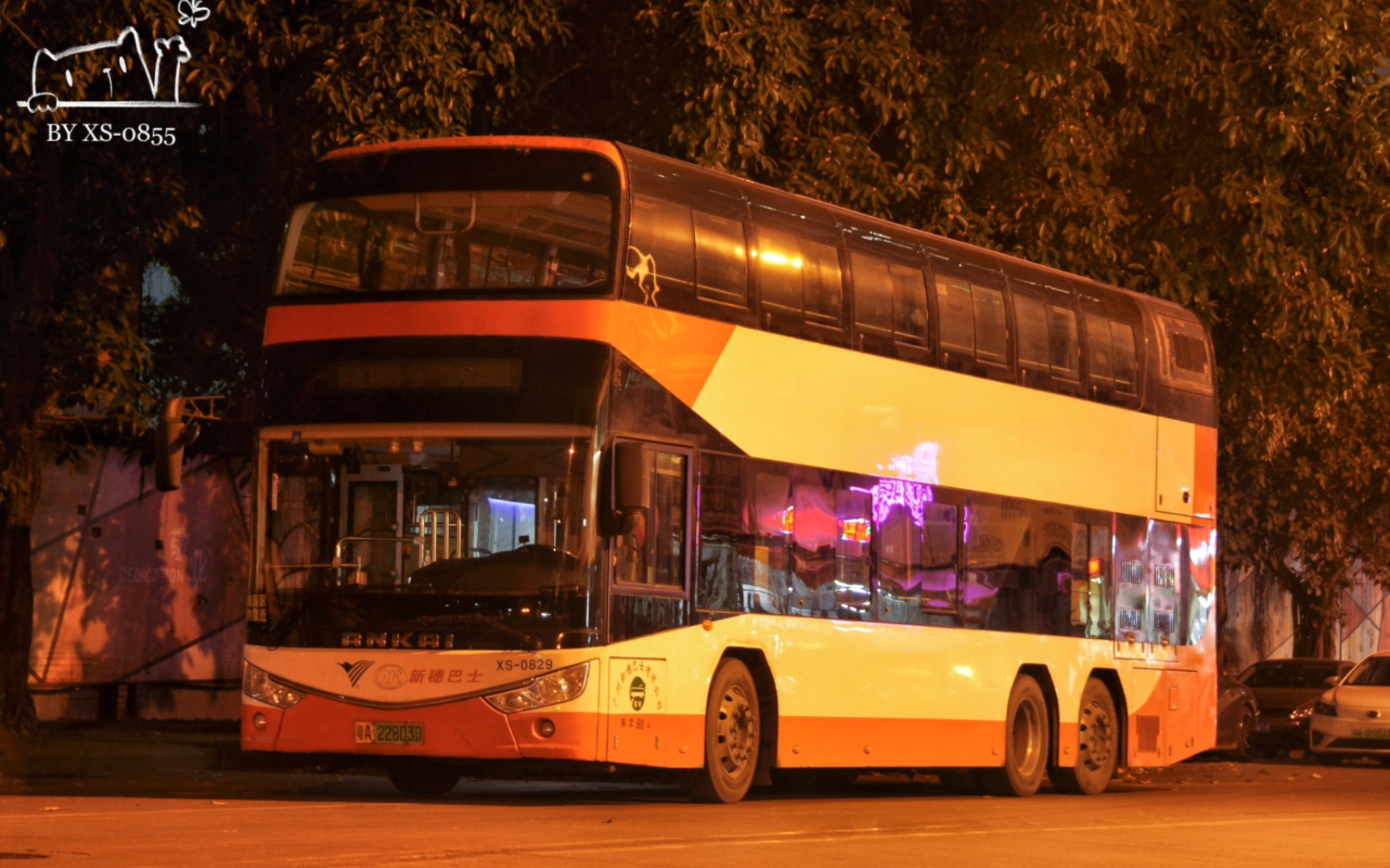 『原声原速』『从白天到夜晚&二层视角』广州公交230路华工大总站