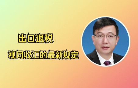 出口退税视同收汇的最新规定哔哩哔哩bilibili