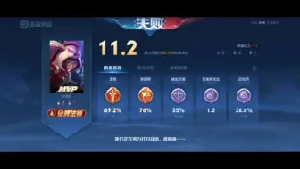 王者荣耀国服安琪拉，MVP金牌法师到最后还是输了，有什么用啊？伤心了