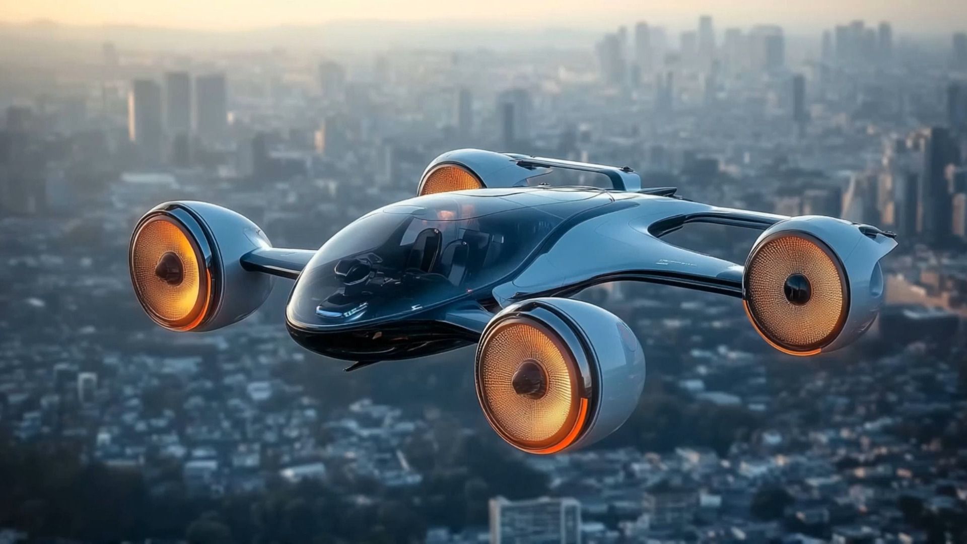 4轴倾转涵道evtol #家用飞行器 #电动飞机