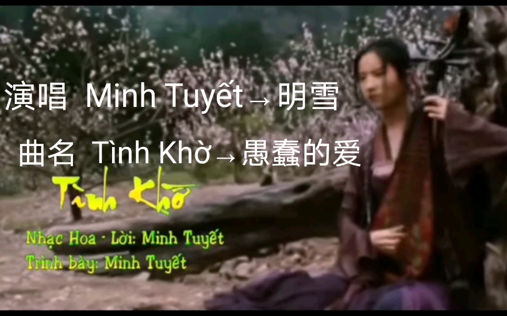 [图]【越南歌曲】【曲名 Tình Khờ→爱情傻瓜(或→愚蠢的爱）】【演唱 Minh Tuyết→明雪】2014年版本，越南版的一生痴心，TìnhKhờ爱情傻瓜