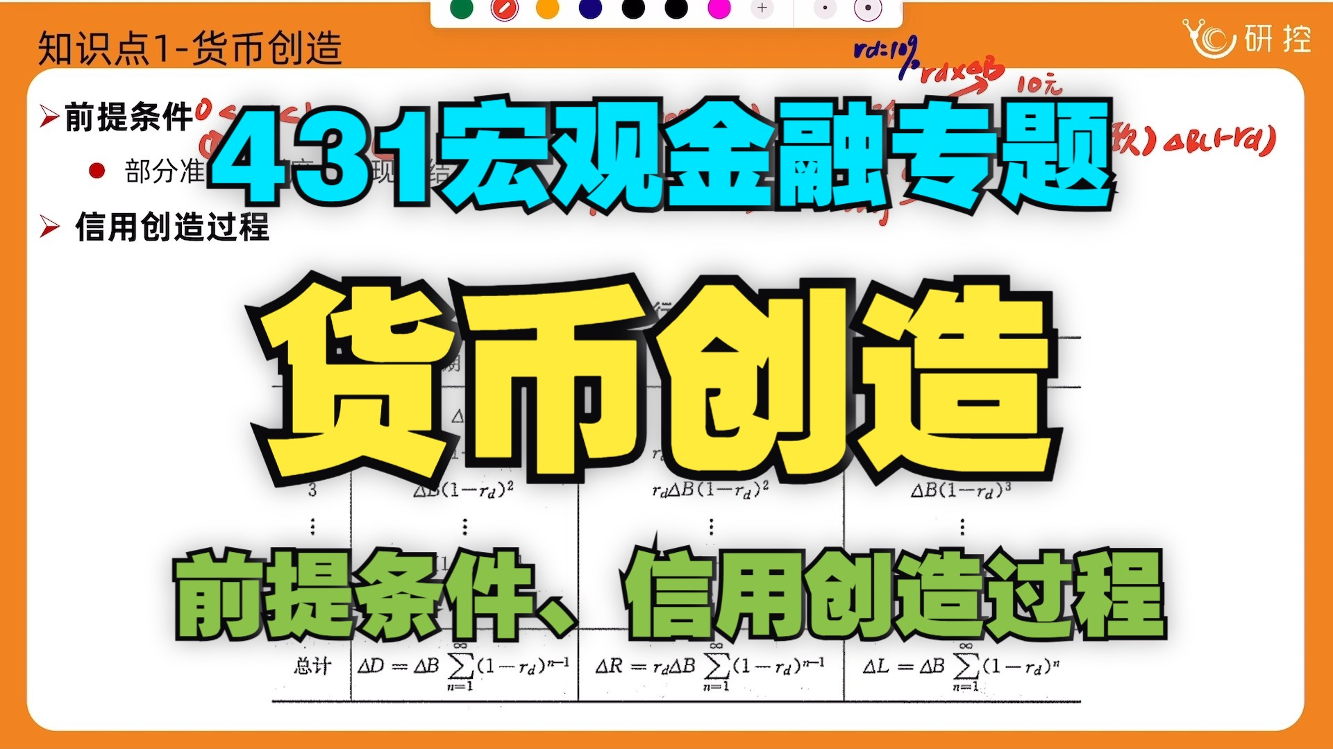 【金融431宏观金融】专题202:货币创造的前提条件和过程是什么?/431金融学综合考试通用/哪些内容需要重点掌握?431考试时会如何出题?一般会出什...