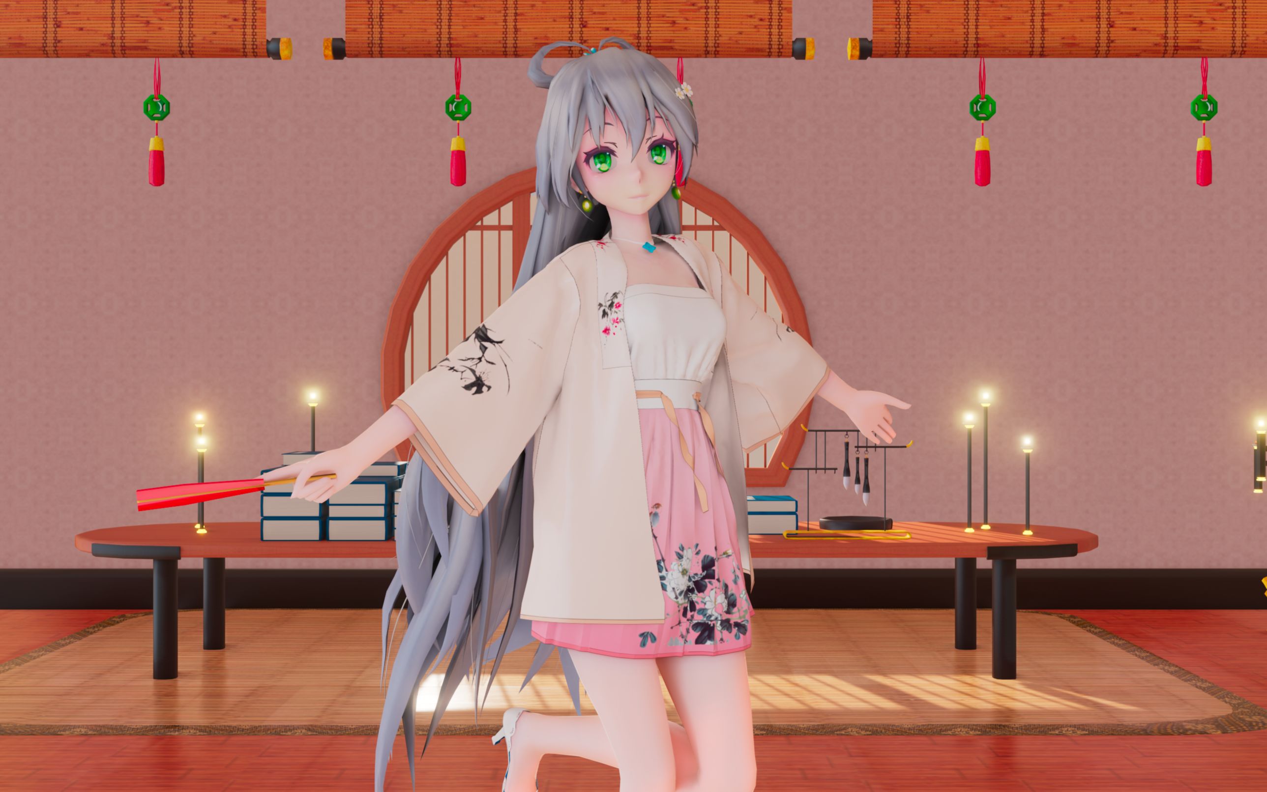 【mmd/布料解算】洛天依:寄明月