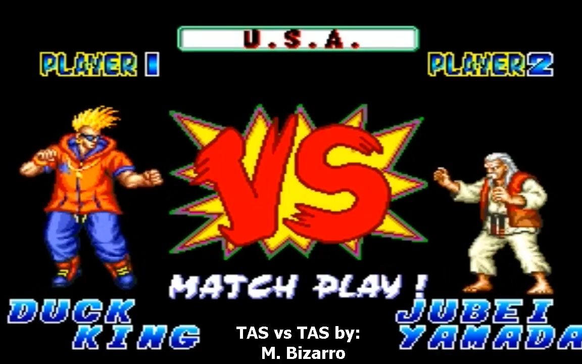 【搬】[TAS+VS] Duck King VS Jubei Yamada [Fatal Fury Special]哔哩哔哩bilibili