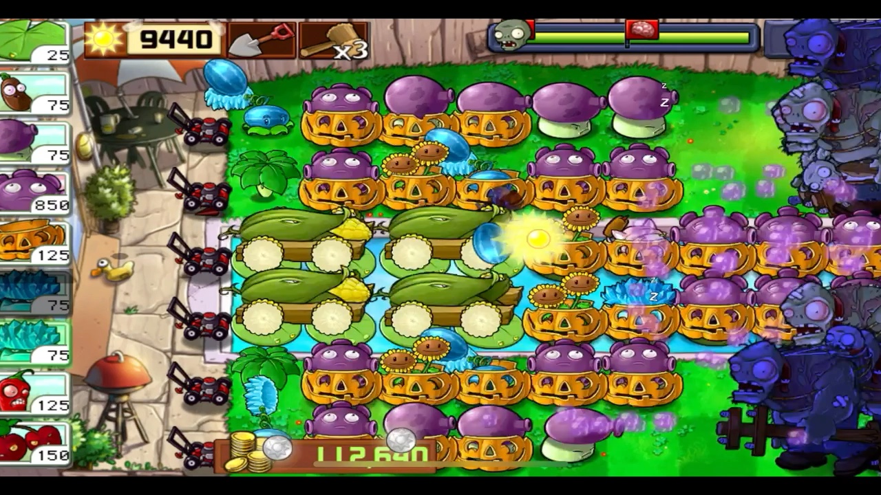 植物大战僵尸无尽泳池 4炮流_哔哩哔哩bilibili_植物大战僵尸