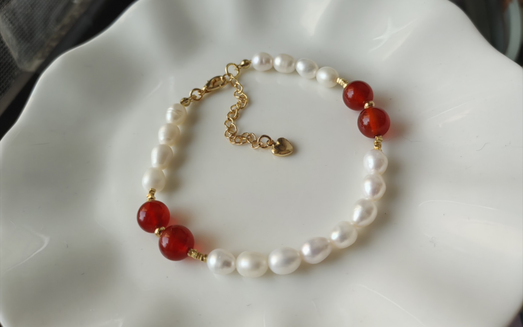 珍珠红玛瑙碎银子手链28包邮非偏远,工房直接拍哦