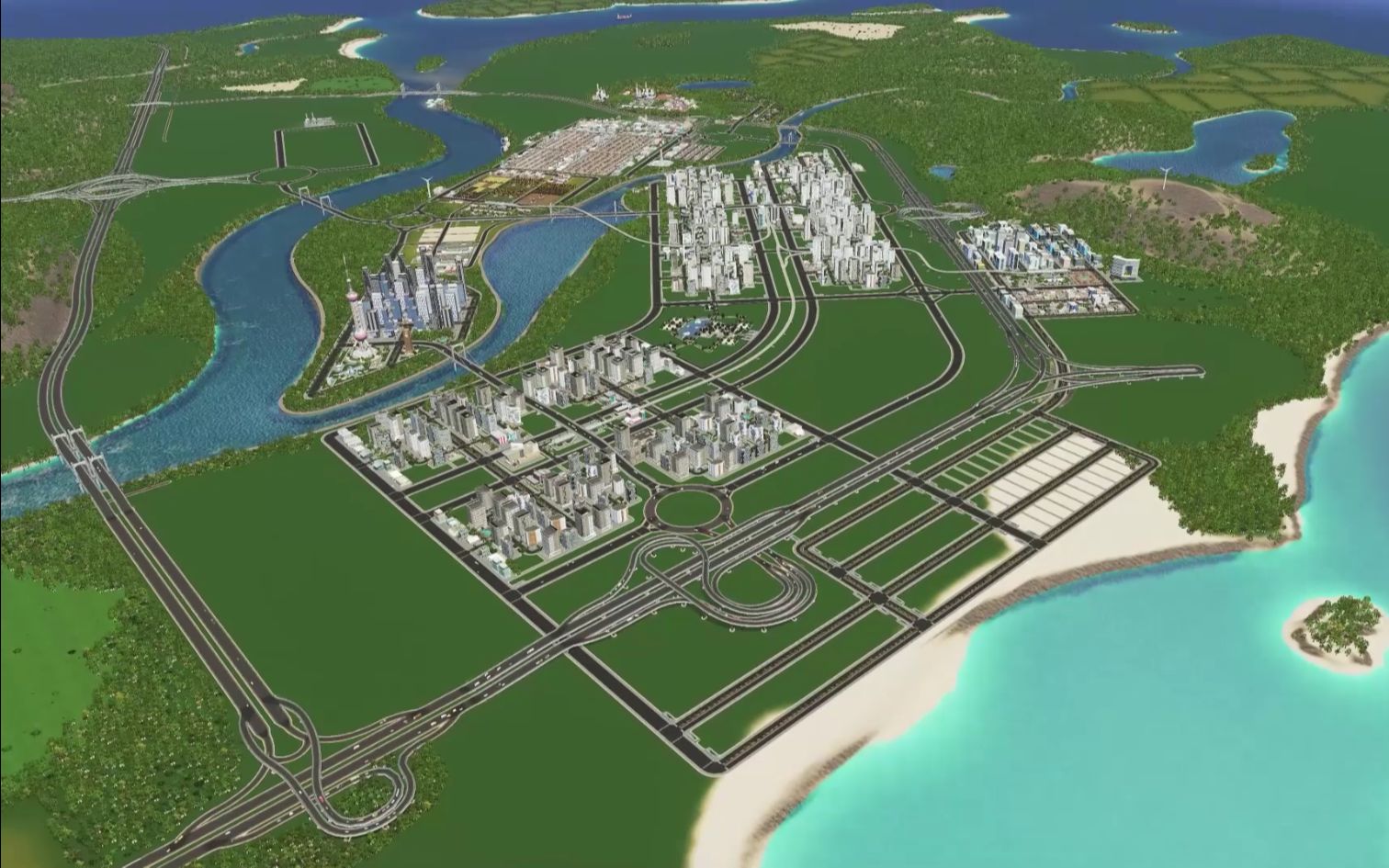 【城市:天际线】零城#25:商业新区路网规划