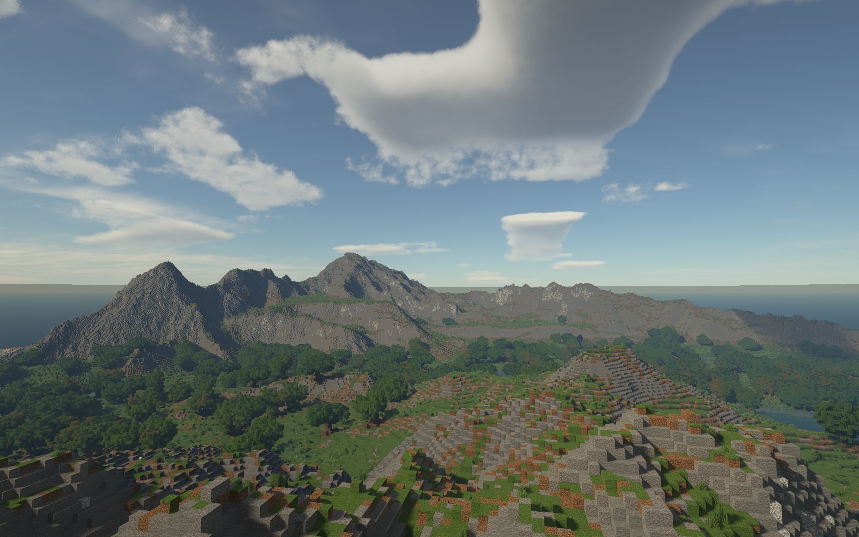minecraft 高山城市地图推荐 光影可得_哔哩哔哩bilibili_我的世界