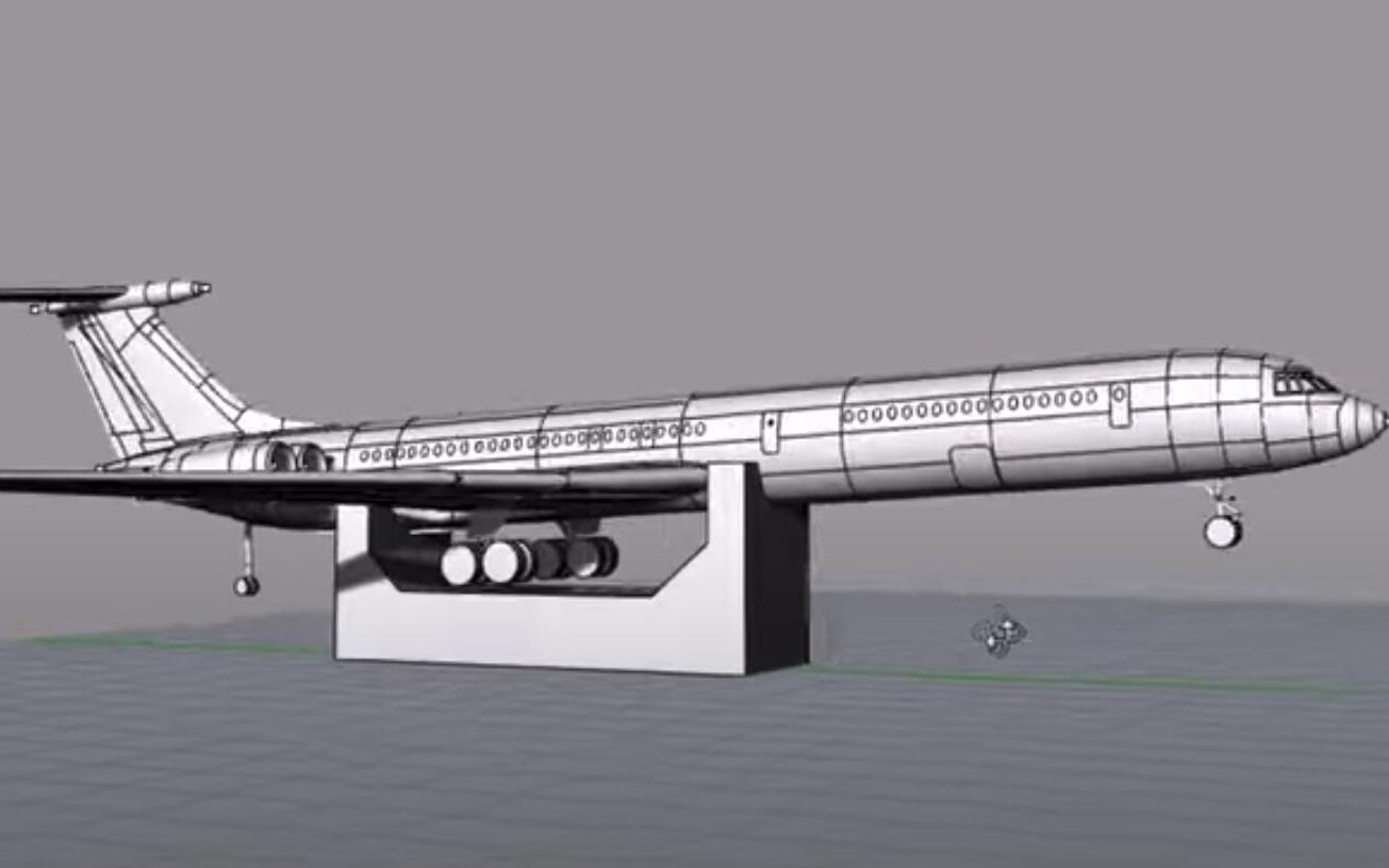 伊尔-6 远程喷气式客机 纸模型展示