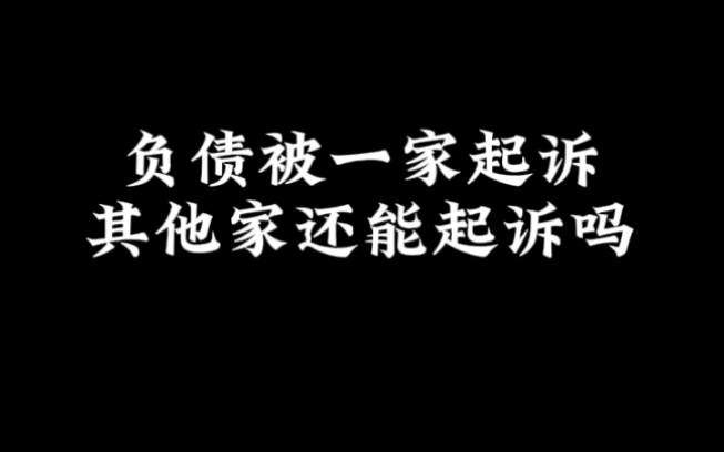 逾期被一家平台起诉了,其他家还能起诉吗哔哩哔哩bilibili