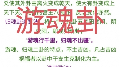 《64卦游魂卦解疑》