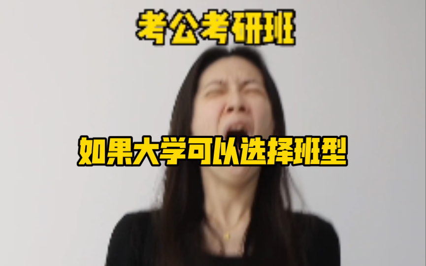 如果大学可以选择班型哔哩哔哩bilibili