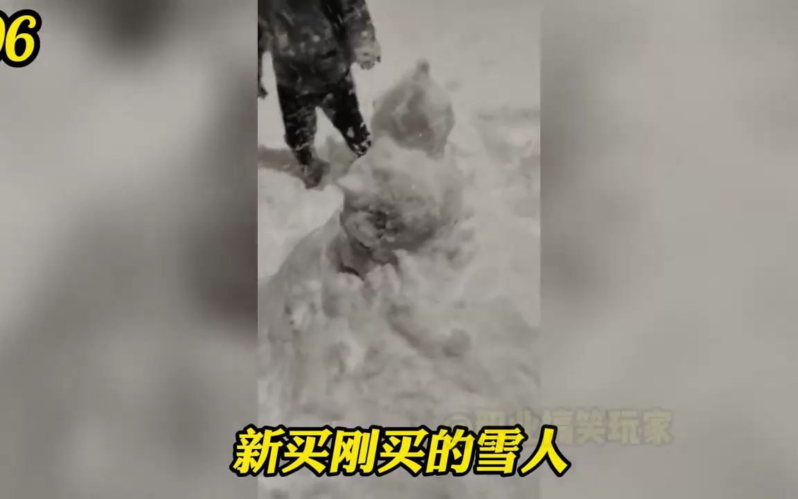 盘点全网那些奇葩的堆雪人,单身久了,看个雪人都眉目清秀的!哔哩哔哩bilibili