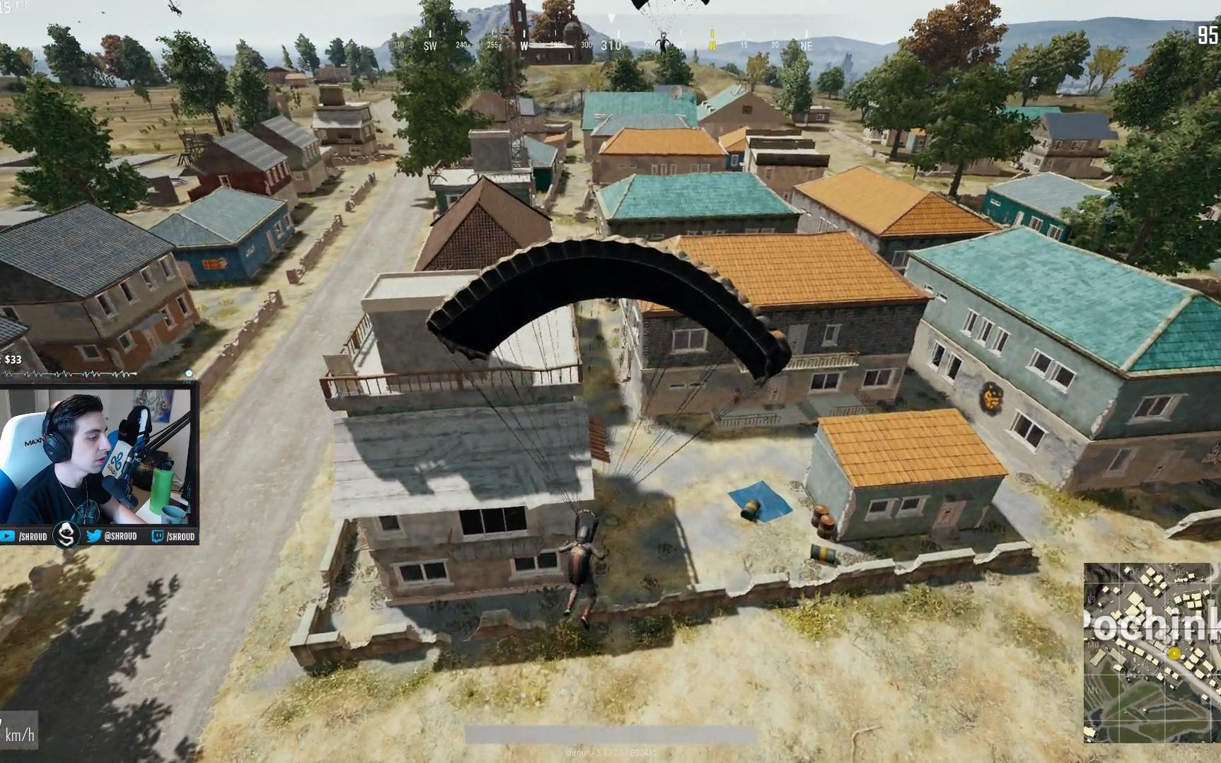 shroud单排p城屠杀秀双空投枪20杀吃鸡