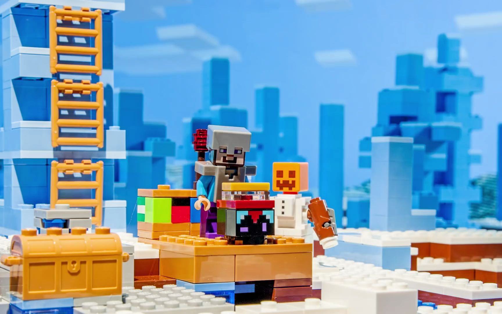 乐高我的世界21131冰刺之地 定格动画【乐高官方油管视频搬运】