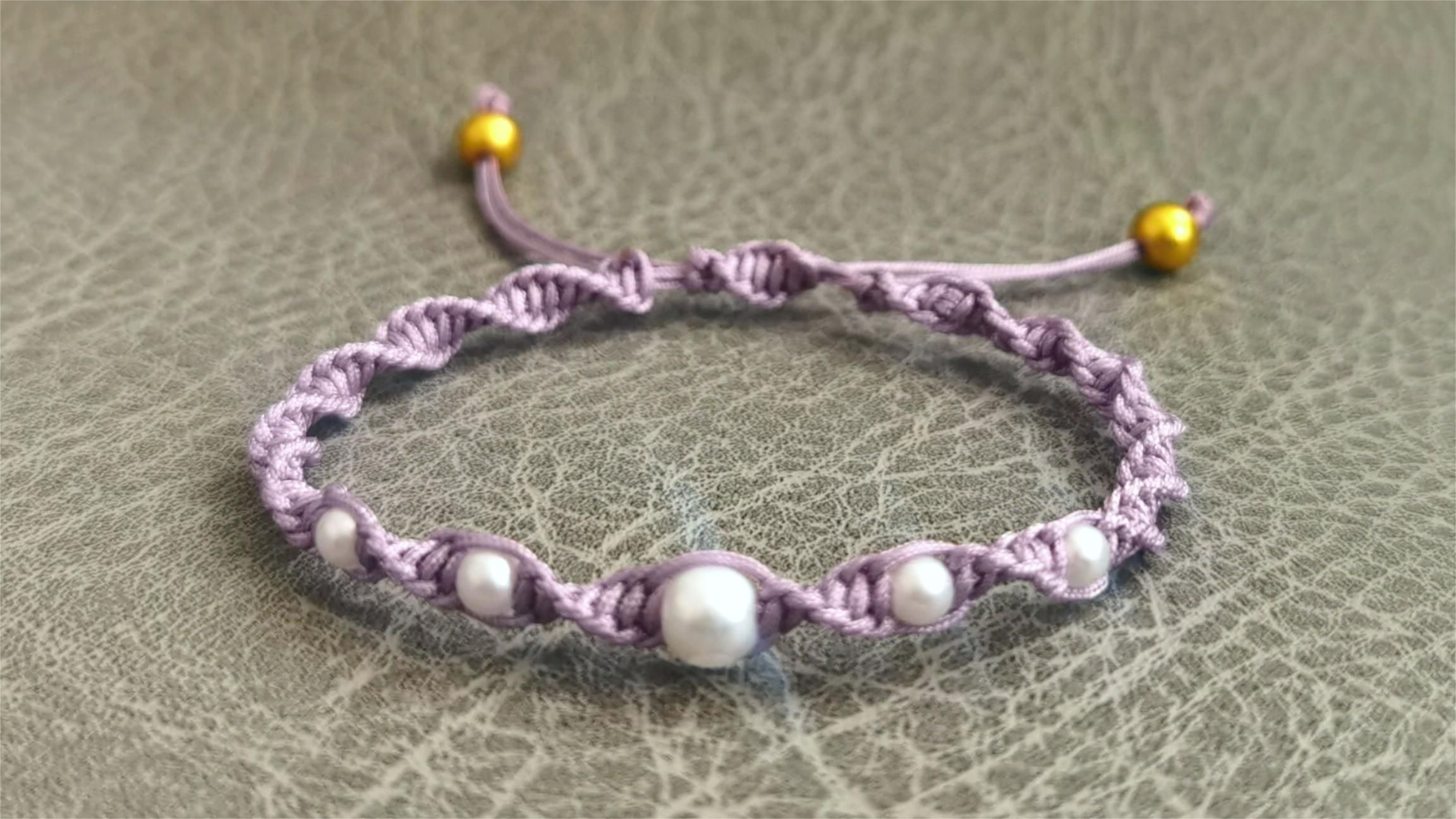 diy编织手绳手工制作绳编编织教程绳编手链视频一步一步讲解