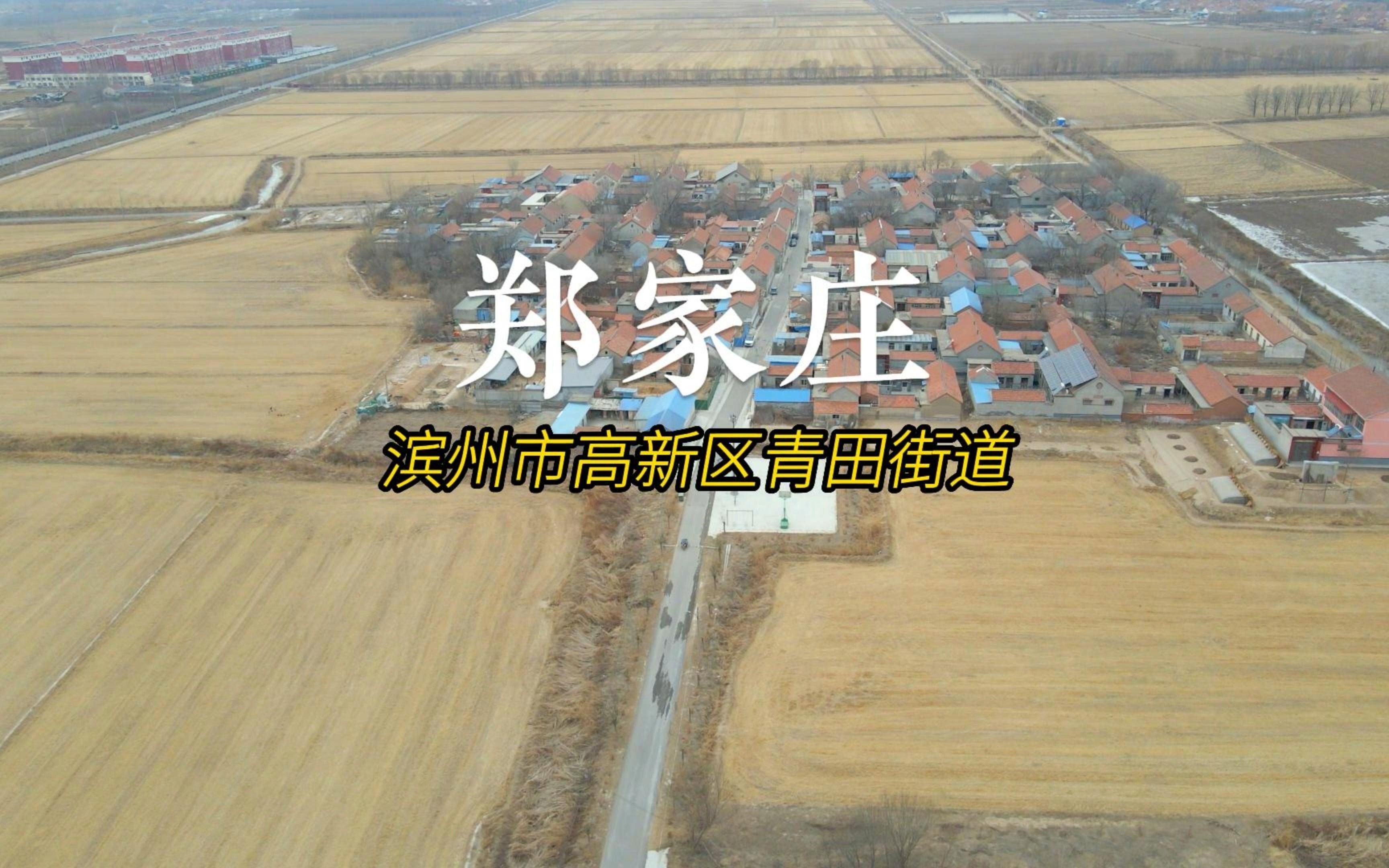 航拍滨州乡村,高新区青田街道郑家庄村