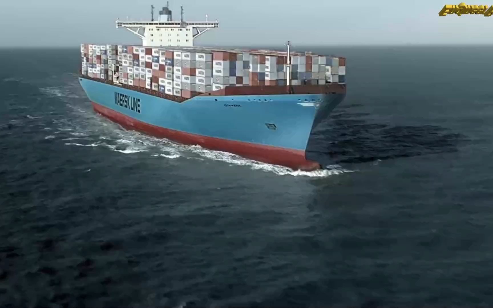 世界最高效率的集装箱船:Maersk Line  TripleE(18000箱)哔哩哔哩bilibili