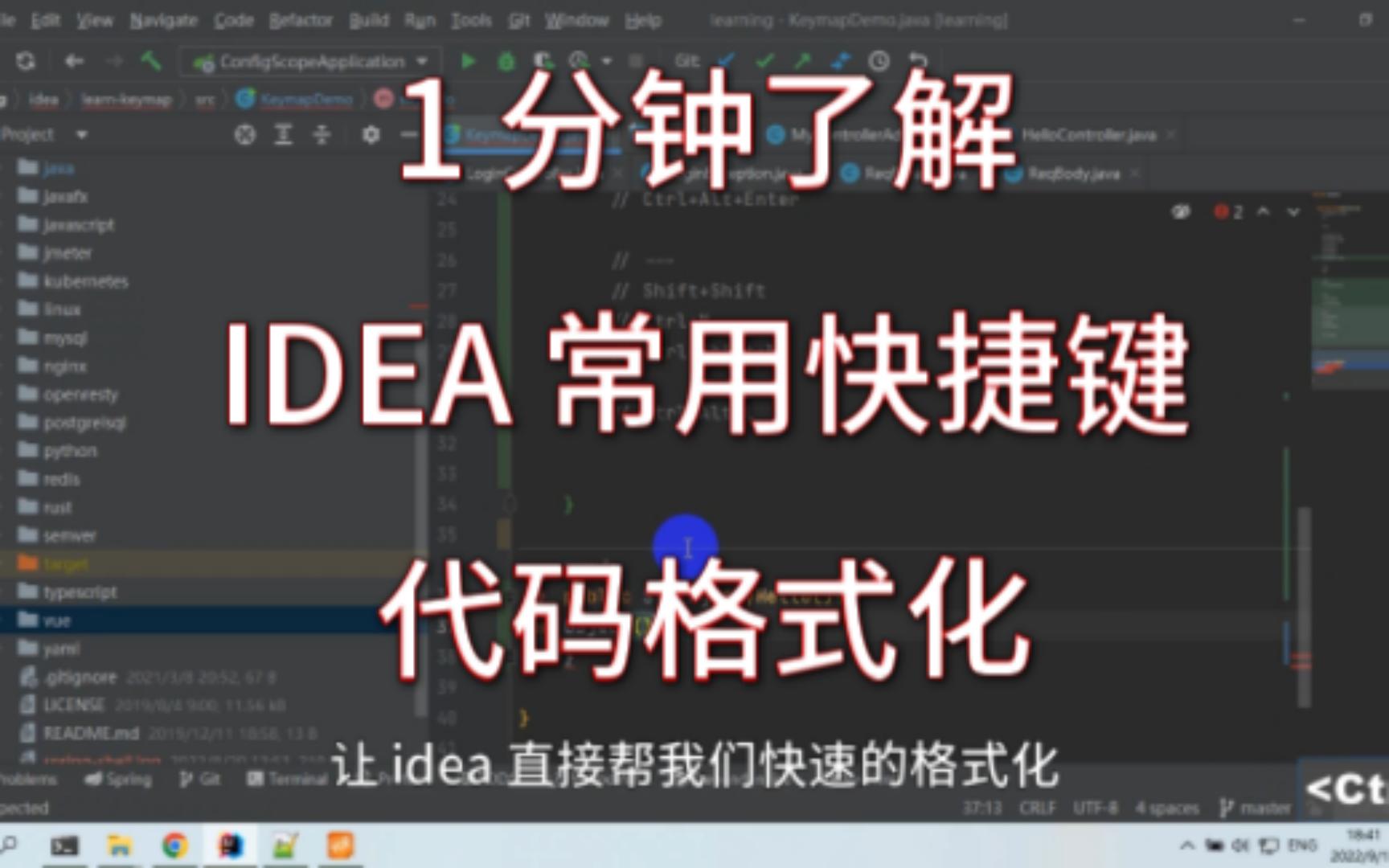 IDEA 常用快捷键之格式化代码