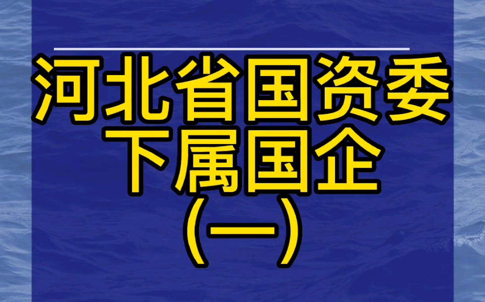 河北省国资委下属国企有哪些?你知道哪家待遇好吗?哔哩哔哩bilibili