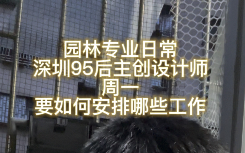 园林专业真实就业现状:深圳95园林主创设计师的周一工作安排哔哩哔哩bilibili