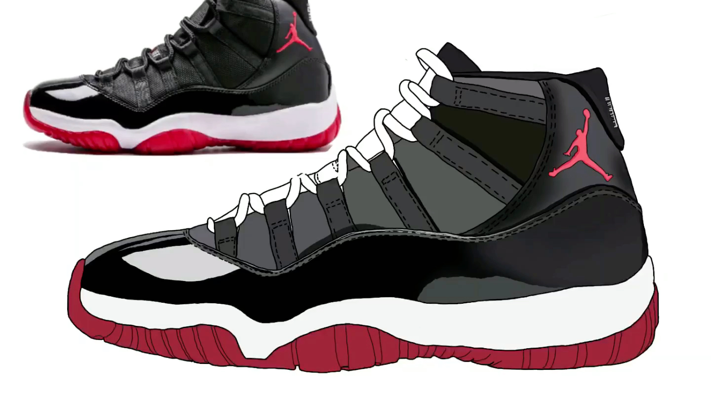 aj11球鞋手绘 六六原创_哔哩哔哩 (゜-゜)つロ 干杯~-bilibili