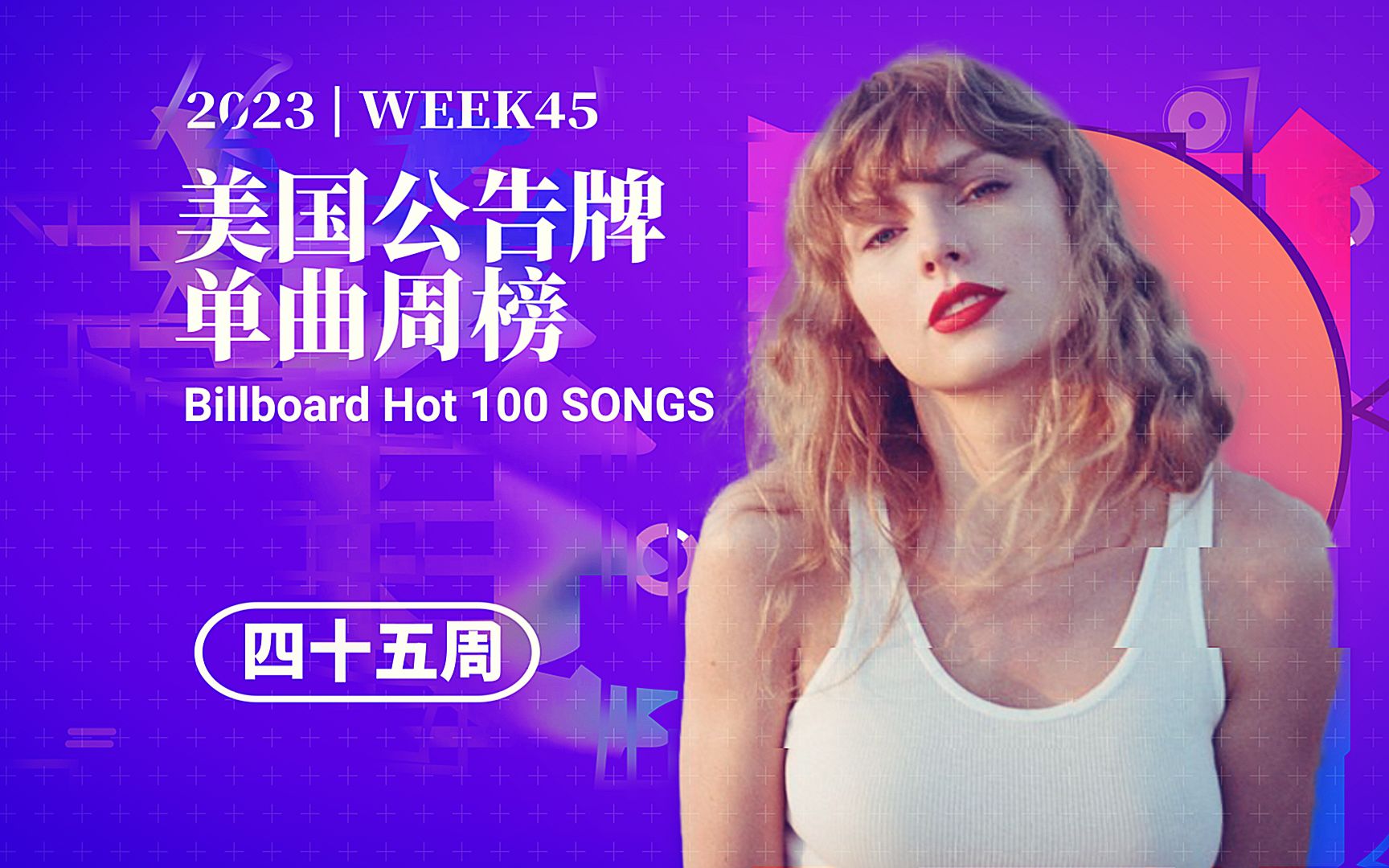 美国单曲周榜BILLBOARD 2023年第四十五周 泰强啦!霉霉重录版又来啦!本周因为照顾家人只有榜单主体,出榜信息见置顶评论「木JJ出品」哔哩哔哩...