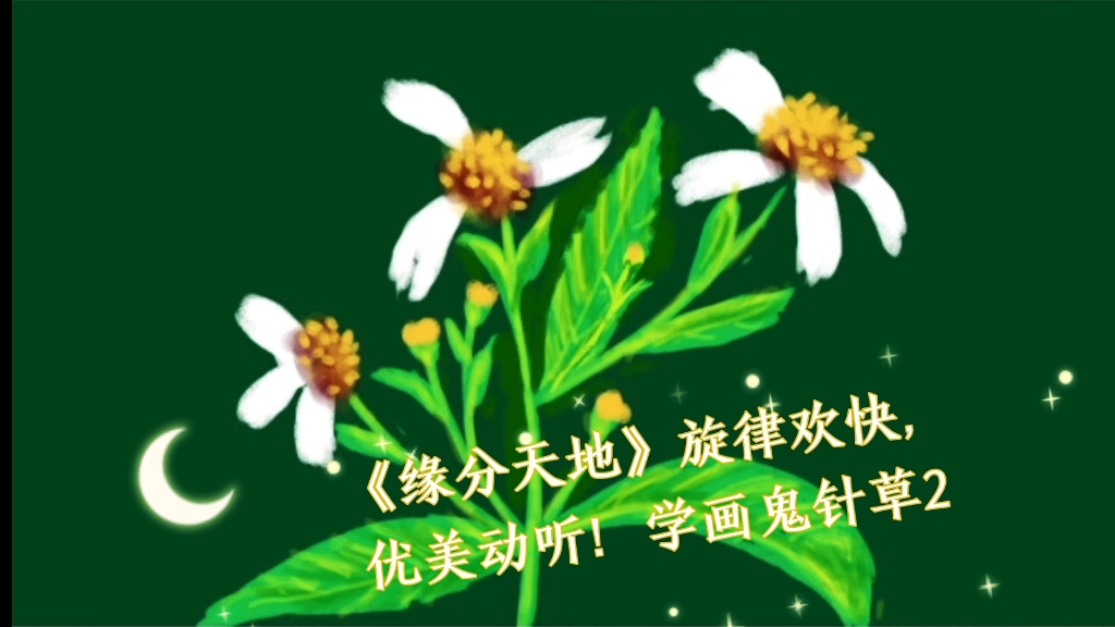 [图]《缘分天地》旋律欢快，优美动听！学画鬼针草2